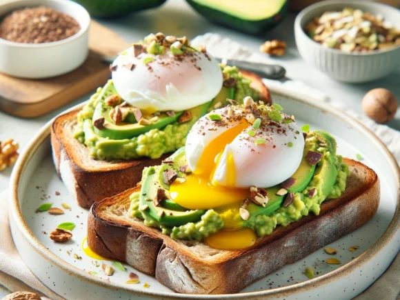 Tostadas de Aguacate Ecológico con Huevo Poché